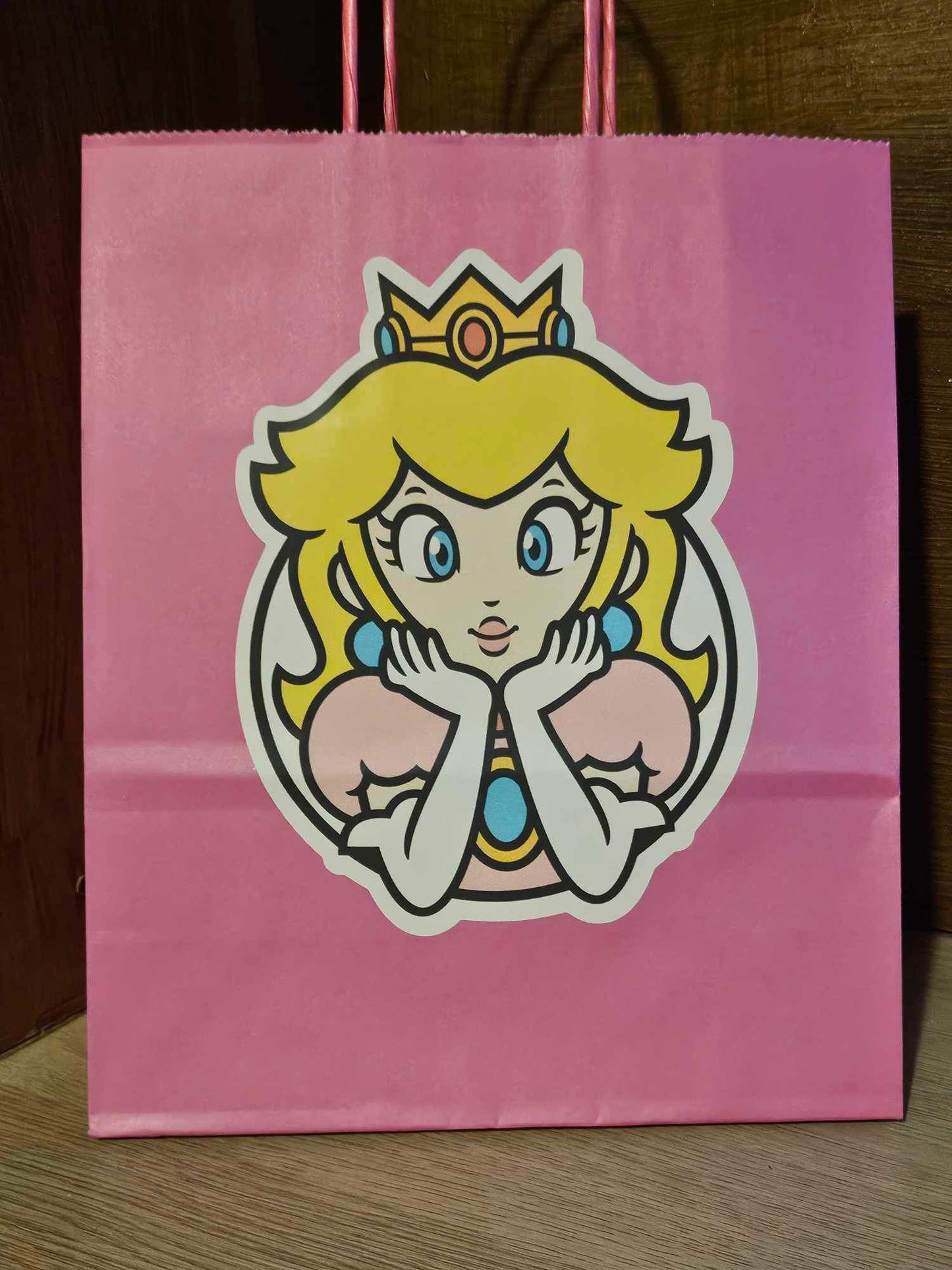 Mario Bros Inspired Princess Peach Paper Party Bag