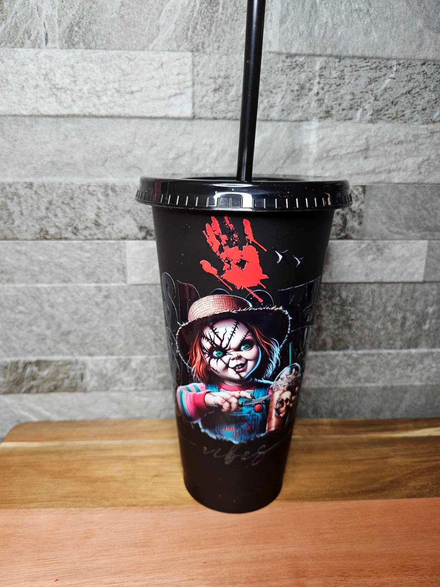 Halloween Chucky Inspired Cold Cup