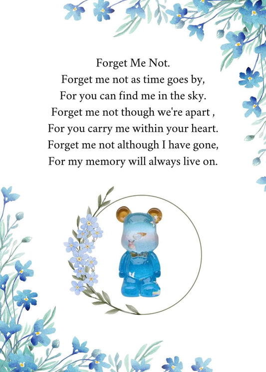 Forget Me Not Memorial Bear Hug