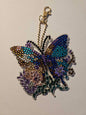 Diamond Painted Butterfly Key Charms