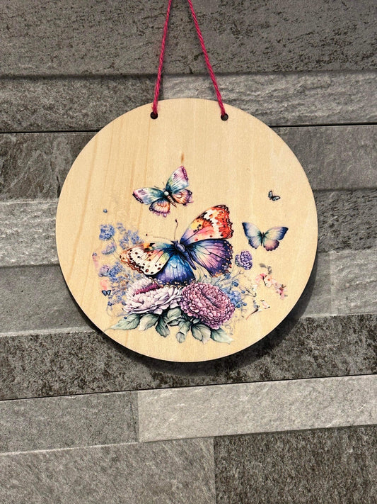 Wooden Butterfly Plaque