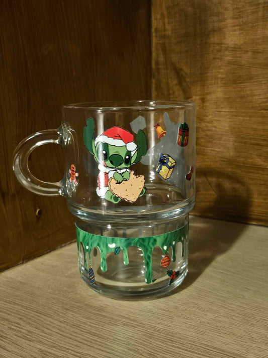 Christmas Themed Glass Mugs