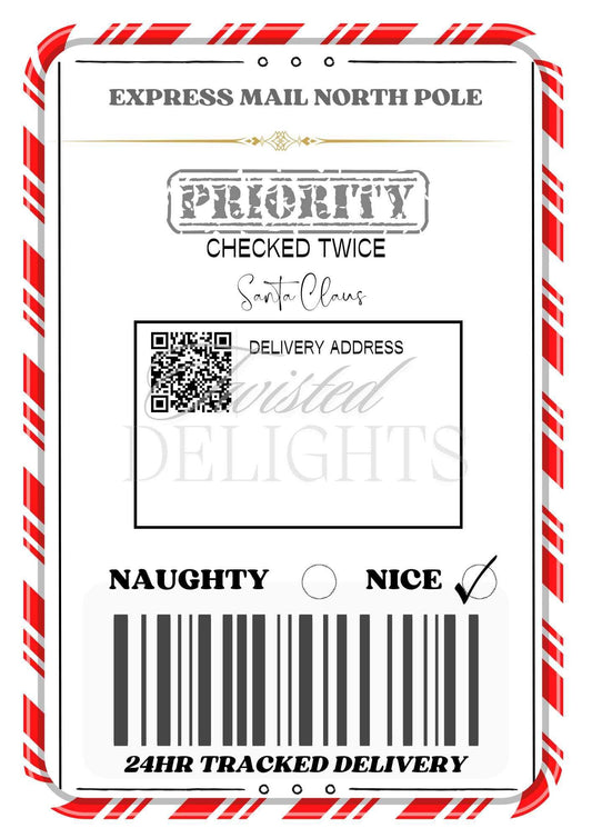 Digital Or Physical Christmas Delivery Label