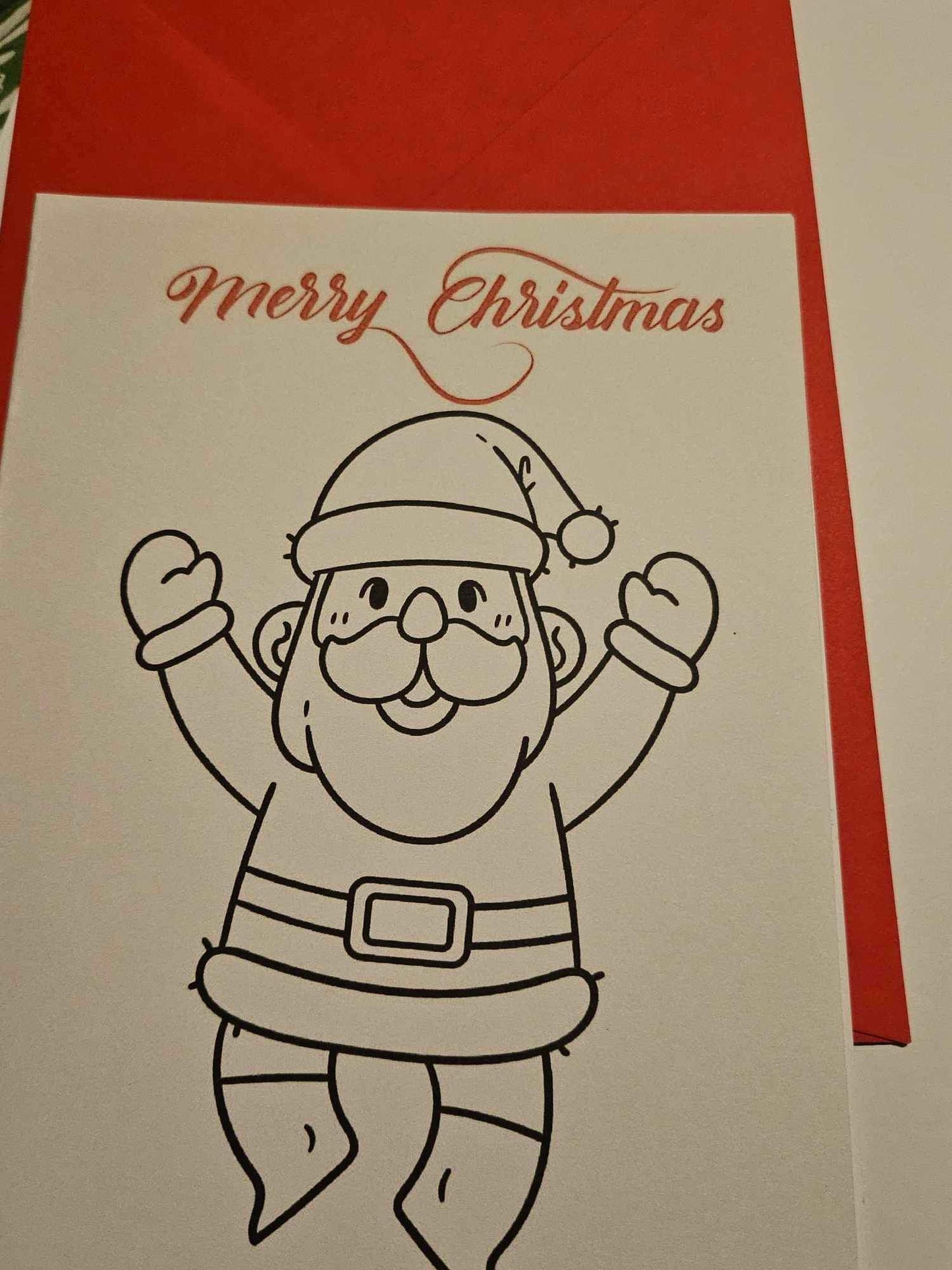 Colour Your Own Christmas Card