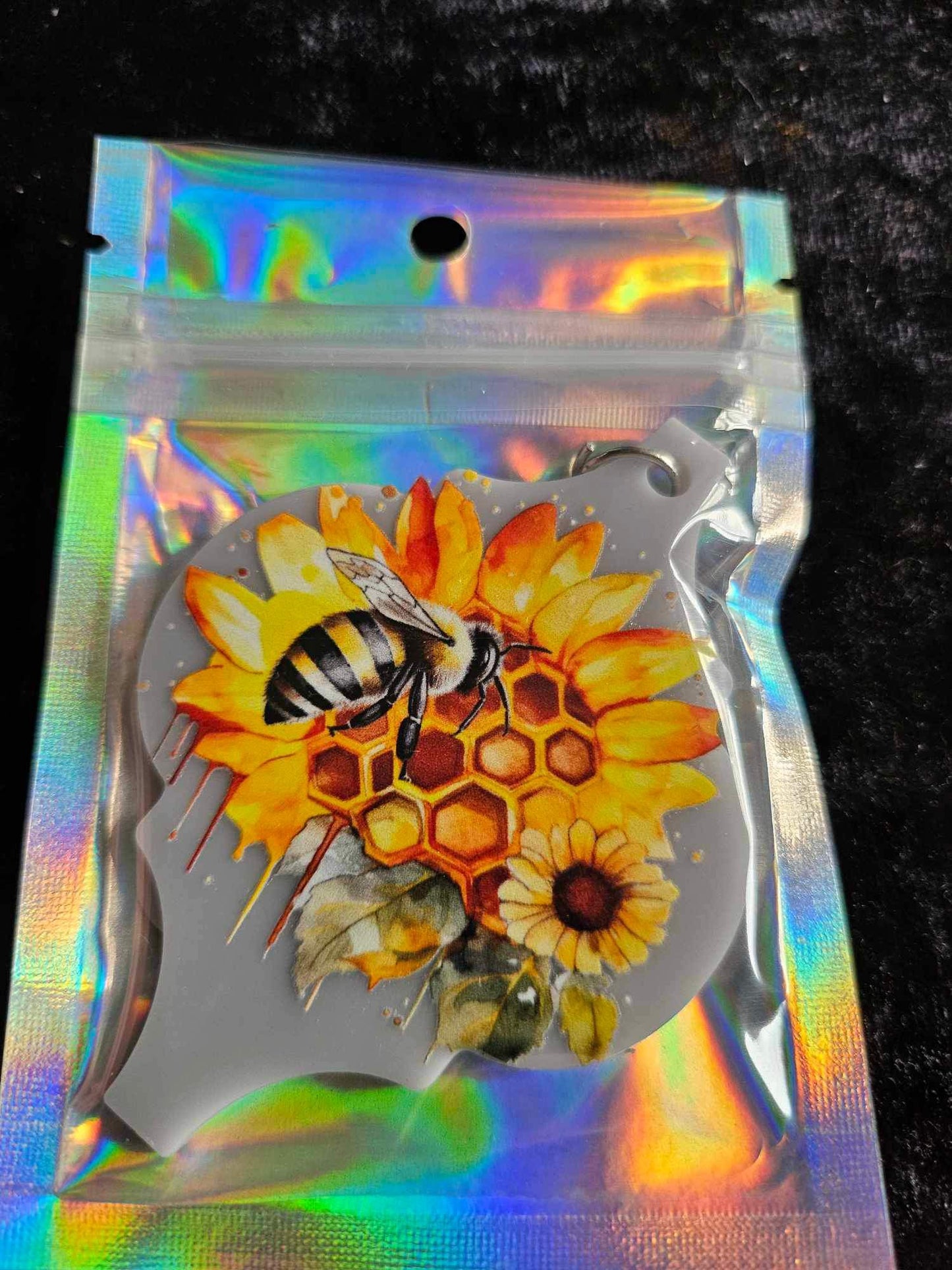 Bee & Sunflower Keyring