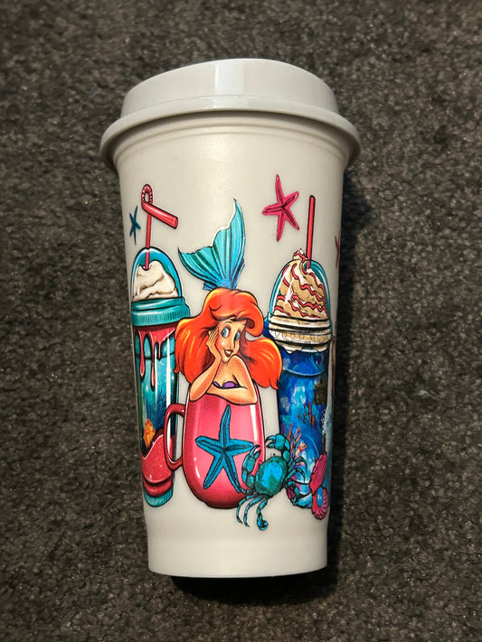 Disney Little Mermaid Inspired Hot Cup