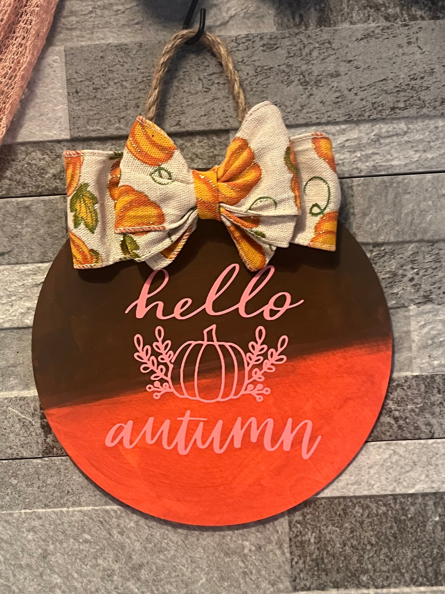 Autumnal Themed Hanging Plaque