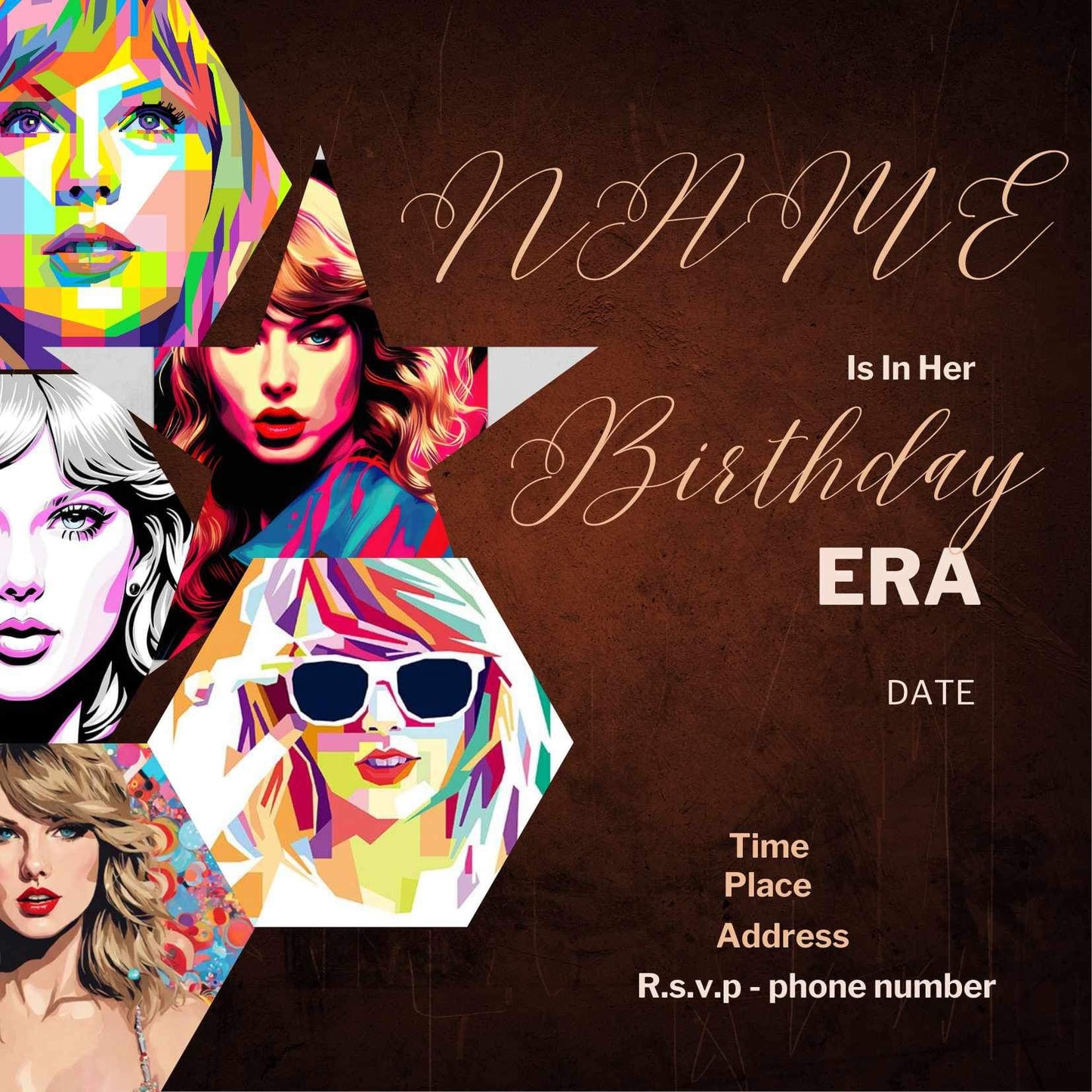 Taylor Swift Inspired Party Invitations