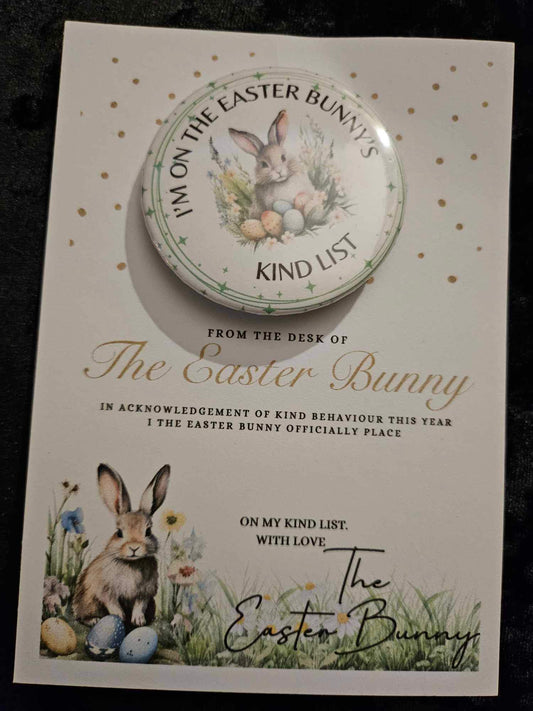 Easter Bunny Nice List Badge