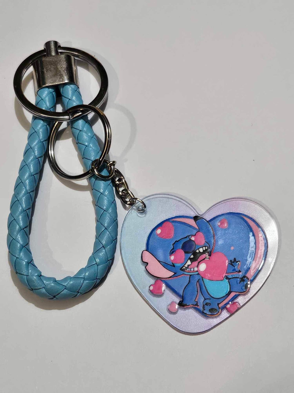 Stitch Inspired Keyring With Leather Wristlet