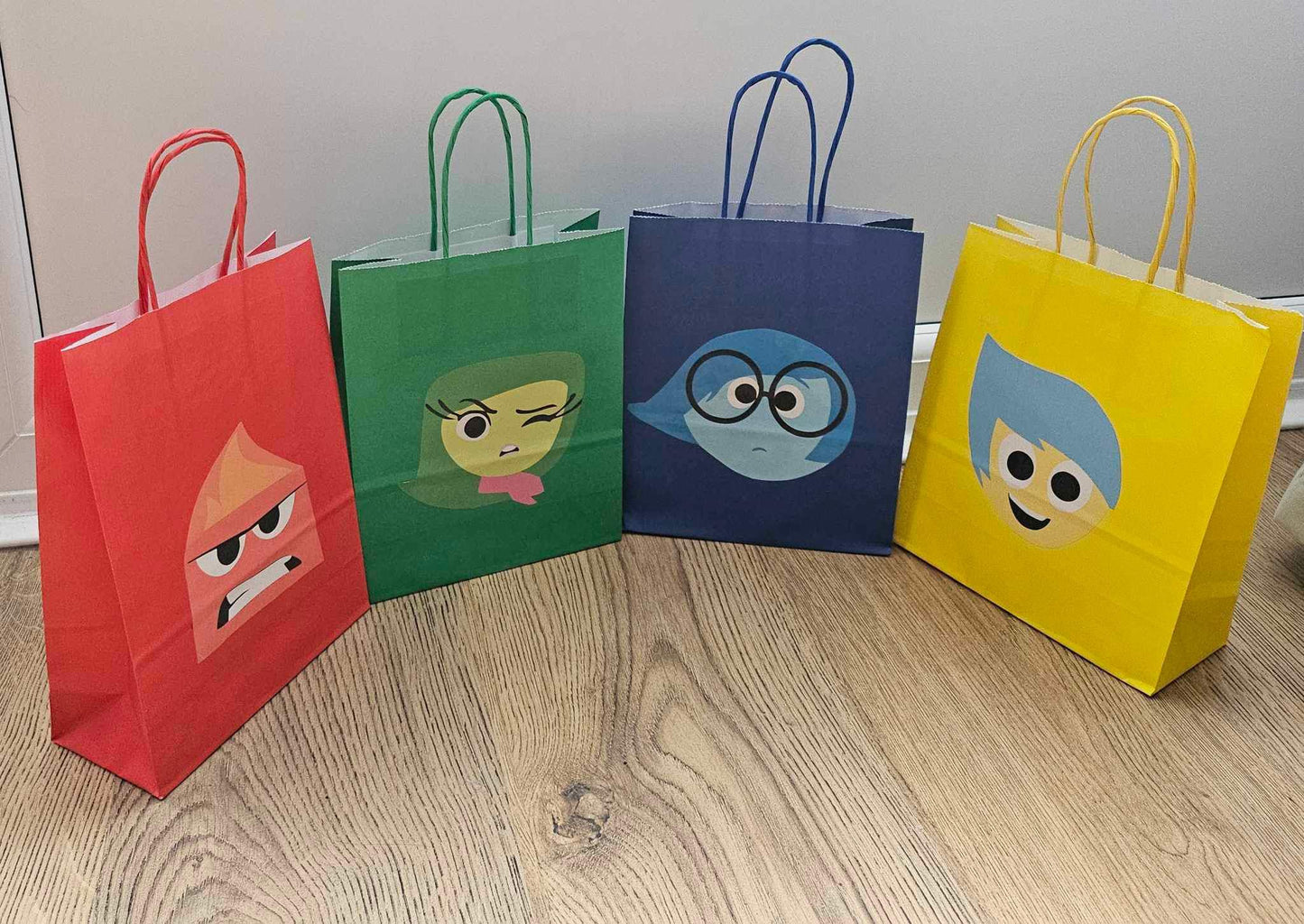 Set of 4 Inside Out Inspired Paper Party Bags