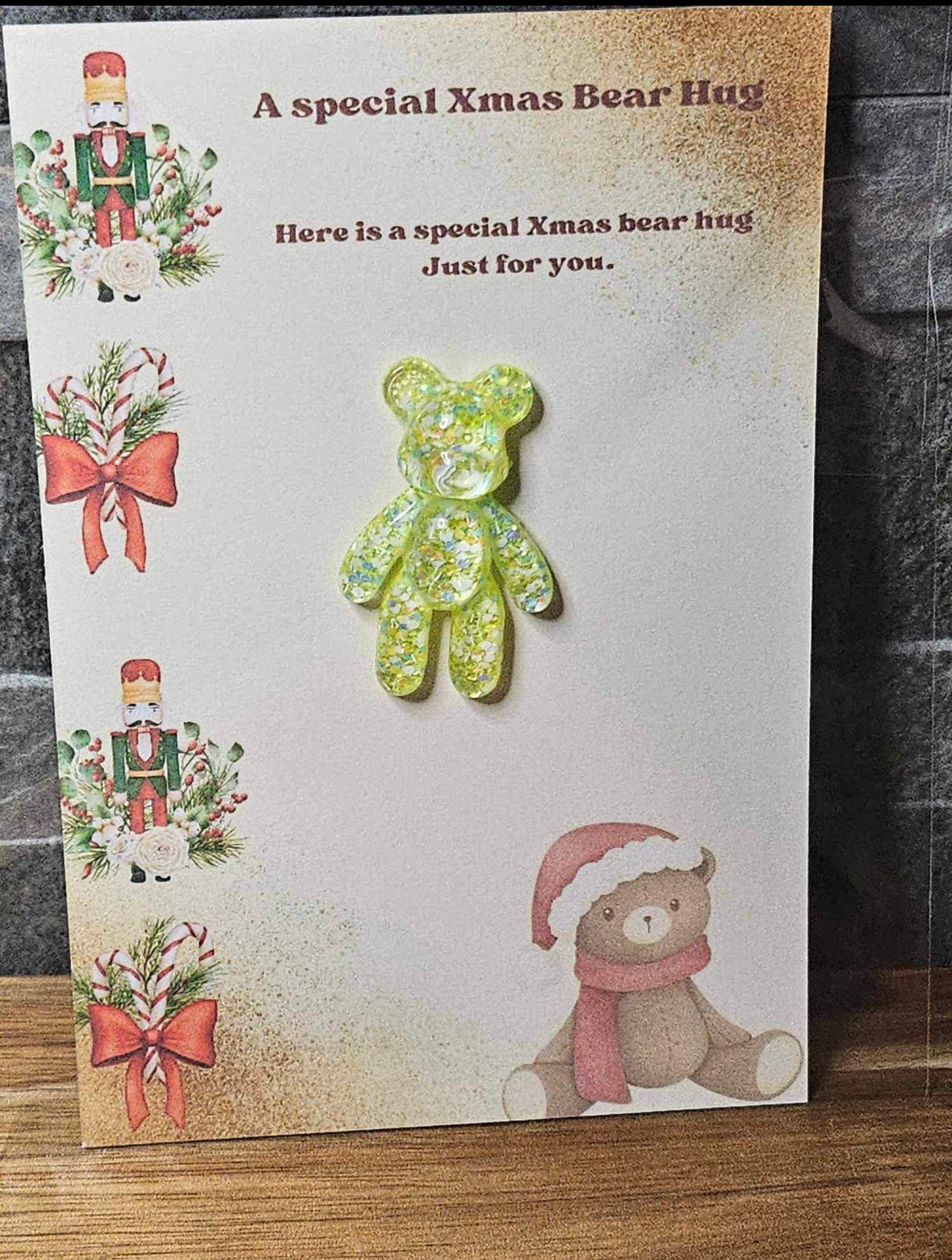 10x Christmas Bear Pocket Hugs