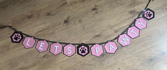 Let’s Pawty Female Dog Birthday Bunting