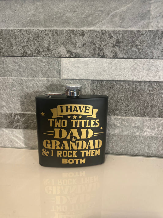 Grandad Themed Hip Flask