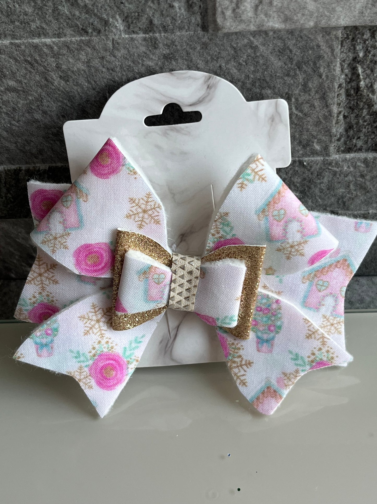 Christmas Cottage Multilayered Bow