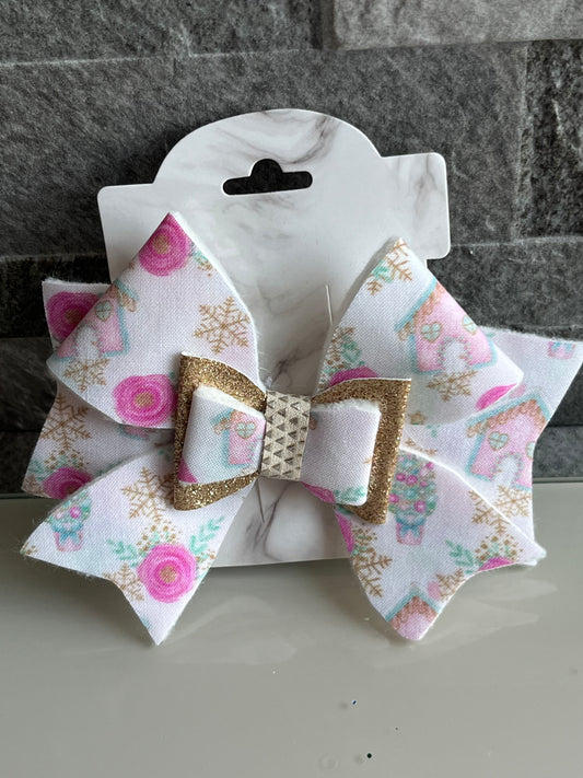 Christmas Cottage Multilayered Bow