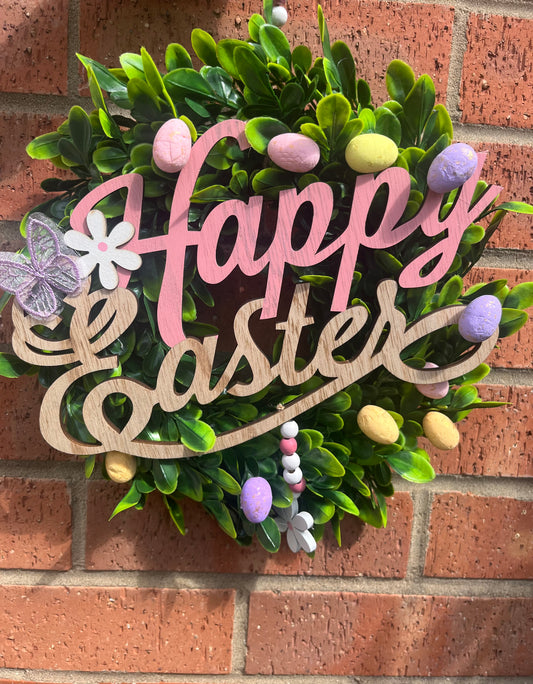 Happy Easter Wreath