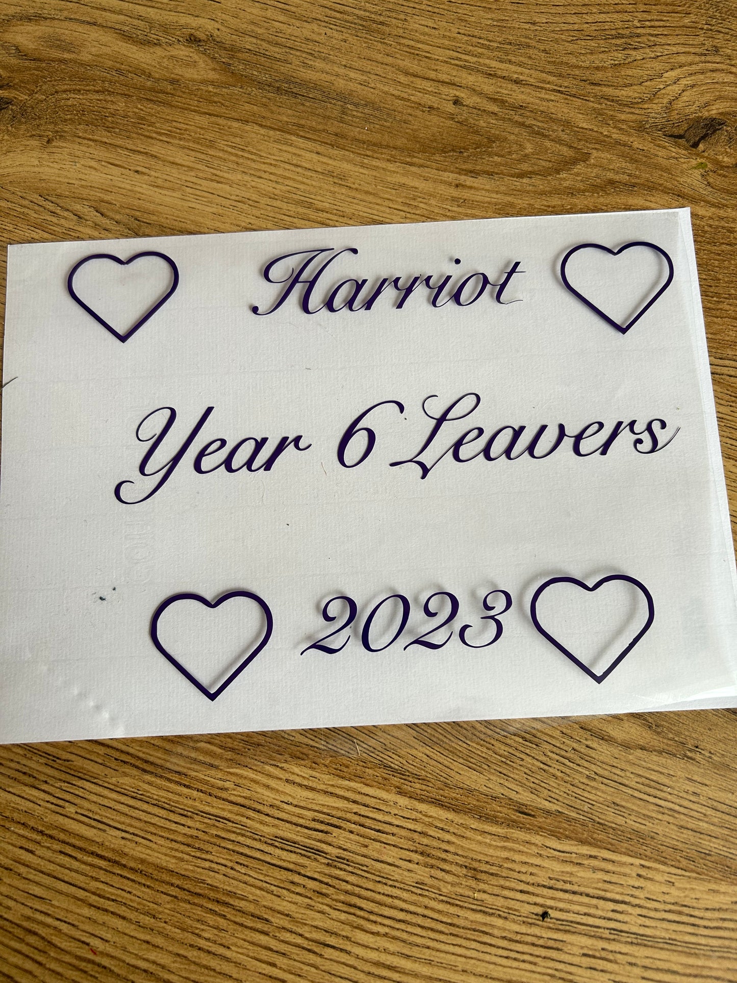 School Year Leavers Personalised Vinyl