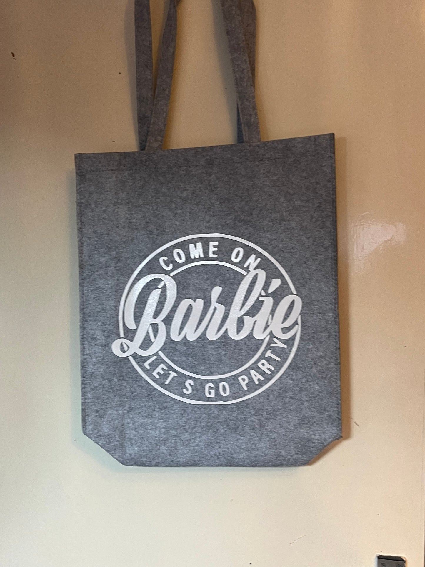 Barbie Inspired Felt Shopping Tote Bag