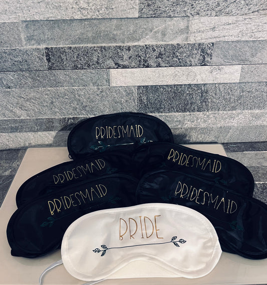 Bridal Party Eye Mask Set