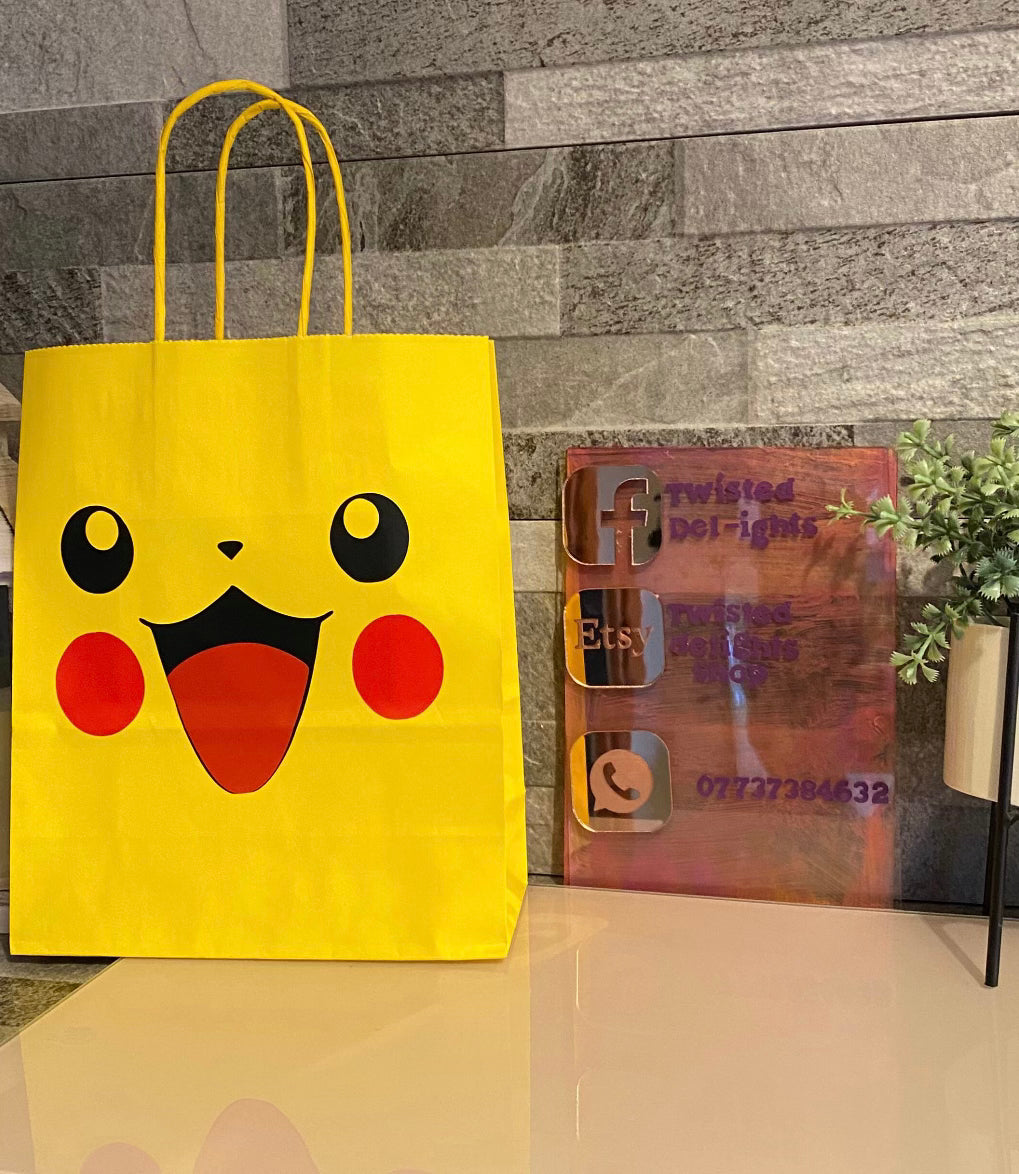 Pikachu Inspired Paper Party Bag