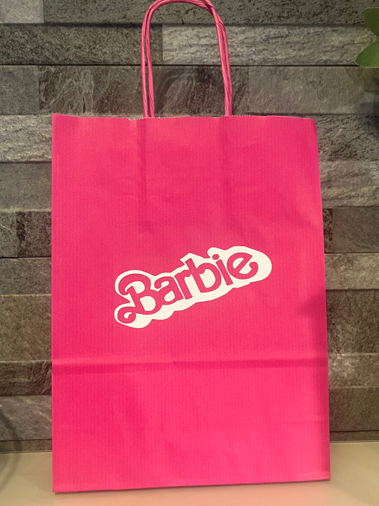 Hot Pink Barbie Inspired Paper Party Bag