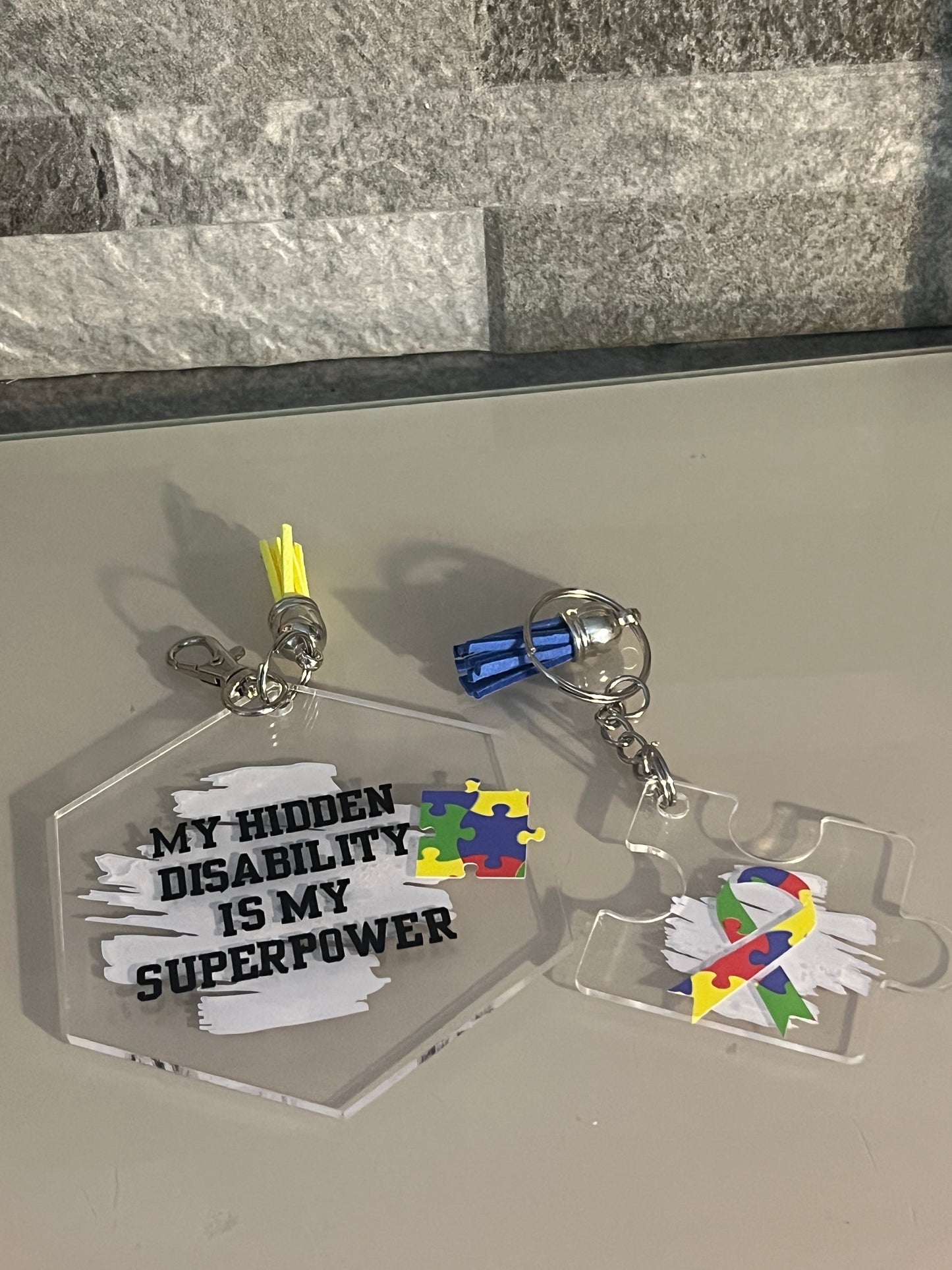 Autism Keyring & Bag Clip Set